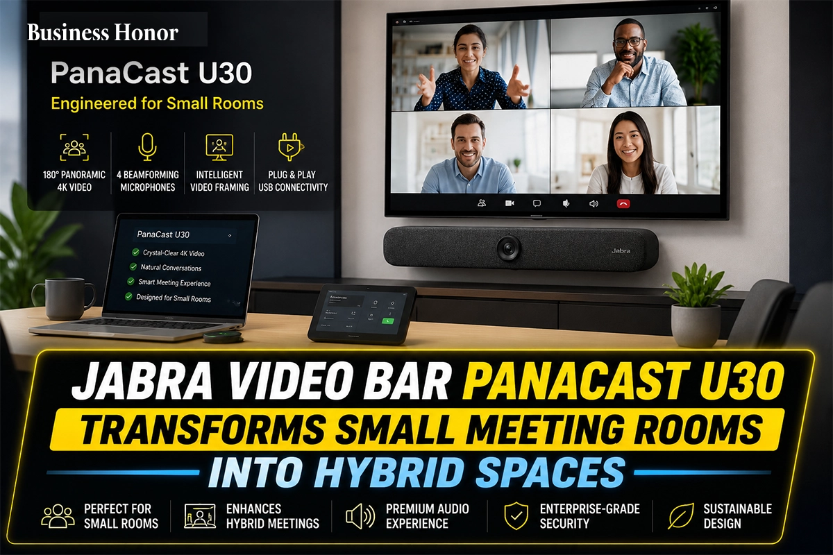  Jabra Videobar PanaCast U30 Transforms Small Meeting Rooms into Hybrid Spaces 
